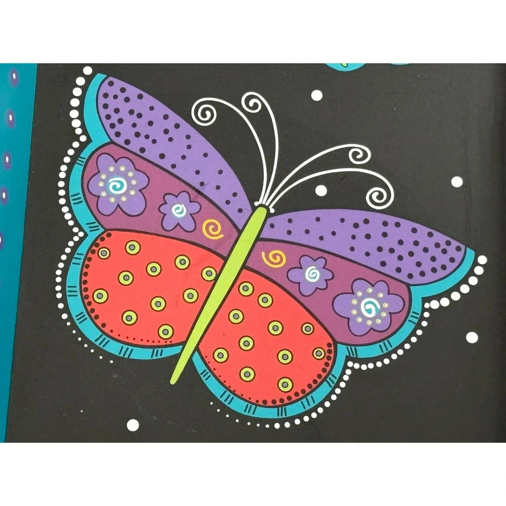 Vintage LAUREL BURCH Pressed Wood TRAY Colorful BUTTERFLIES by Ganz 15